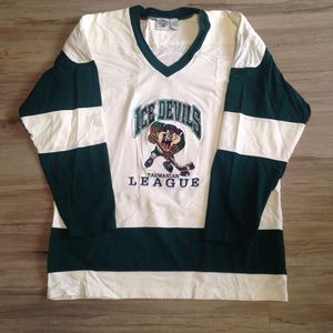LOONEY TUNES (Rare) "TAZ" Ice Devils Hockey Jersey